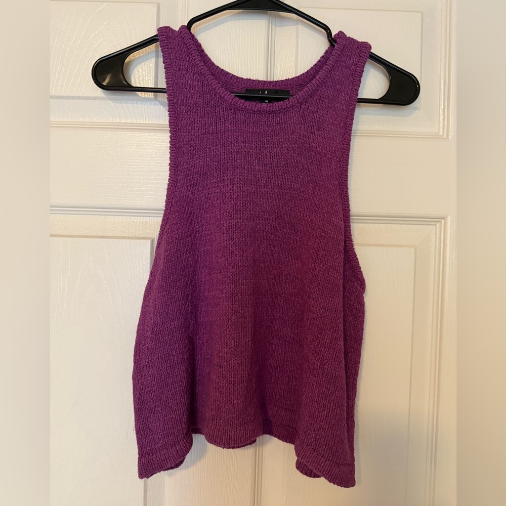 Lulus Purple Knit Sleeveless Top